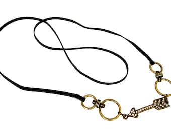 Loc Tie:  Antique Gold and Crystal Arrow Loc Tie