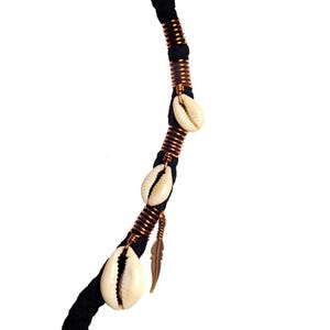 Dreadlock Jewelry - Cowrie and Antique Copper Feather Charm Loc Jewel and Accent Slides (4-Piece Set)