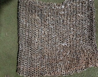 2 KG Handcrafted 6mm Flat Riveted Mild Steel Chainmail Sheet (18 Gauge)