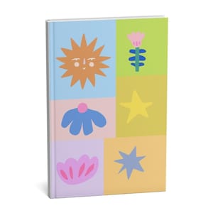 Notebook esthétique coloré en flat line | Carnet de notes A5 | Cahier ligné | Papeterie girly | Journal de poche | Idée cadeau