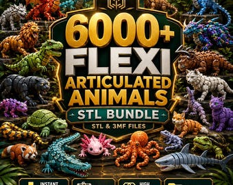 5000+ Flexi Articulated Animal STL Files | Ultimate 3D Print Toy Bundle