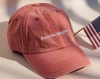 Favorite Daughter Embroidered Hat: Washed Cotton Baseball Cap