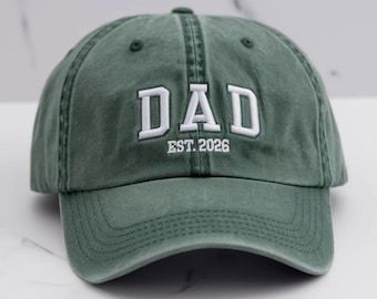 Custom Embroidered Dad Hat, Grandpa Cap With Date, Vintage Baseball Hat