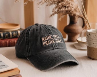 Embroidered Raise Hell Praise Dale Hat, Racing, Funny Racing Cap, Southern Hat, Gift For Racing Fan
