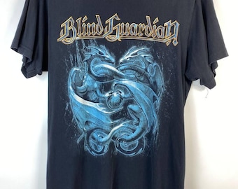 90s Vintage Blind Guardian Shirt Size X Large Vtg Faded Black