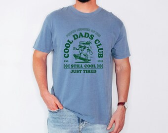 Retro Skater Tee, Dads Cool Club Shirt, Est 2026 Husband Top, Tired Mascot Tshirt, Baby Shower Gift For Papa Tshirt