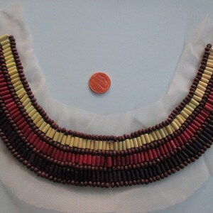 Neckline Applique: Vintage Tribal Wood on White Tulle Sewing Findings Suppliesby BySupply image 4