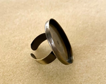 Ring Basen 1 Verstellbare Messing Ochse Bronze Antik Gold RingRohlinge Basis mit einer 29mm Lünette Lot von 1 bySupply