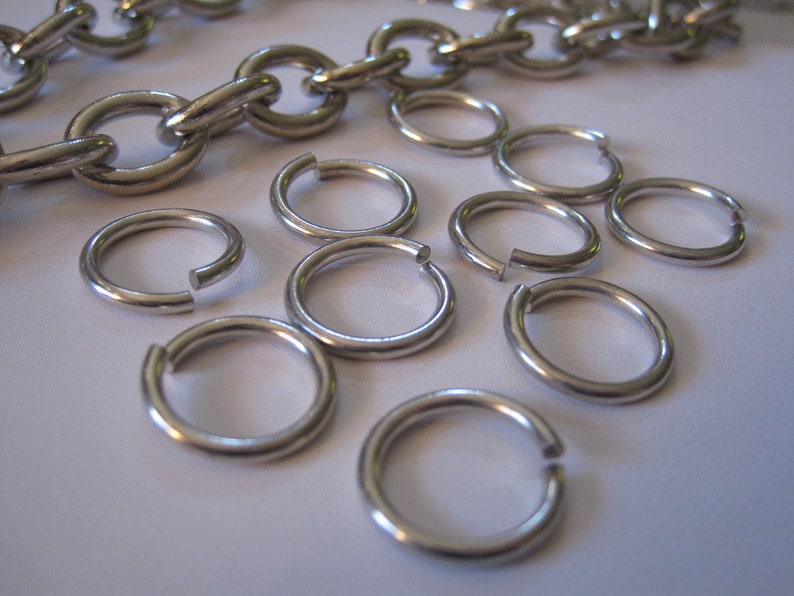 Jump Rings Silver Plated Extra Large Thick Unsoldered Jump Etsy