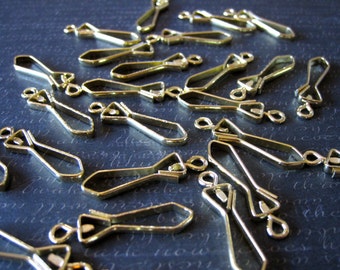 Zipper Pulls Gold Tone Lot of 50 American Made Hoodie Findings Made in USA Sewing Supplies by BySupply