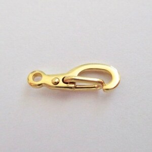 Clasps Gold Plated Self Closing Clasps Fermoirs 14mm by 5mm Jewelry Findings Supplies Lot of 10 by BySupply image 2