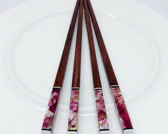 Houten eetstokjes, handgemaakte eetstokjes, cadeau voor hem haar