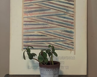 Manifesto della mostra "Gallery 12" di Ed Moses del 1972 a Dayton - Arte astratta vintage