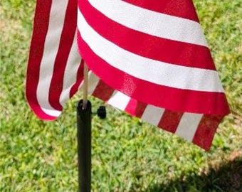 Flag Holder/Ground Stake/ Great For Flowers, Banners, Party Decor, Memorial, Graveside/ Patriotic Flag Holder, Etc.