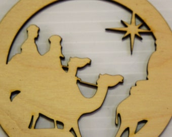 Wise Men Ornament -  Laser Cut Wood