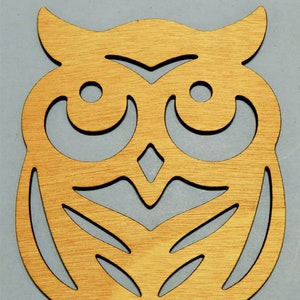 Owl Wood Cut Out / Laser Cut (Medium)