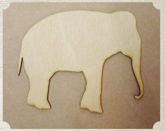 Elephant - (Small) Wood Cut Out -  Laser Cut