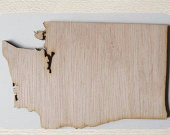 Washington State ( Small) Wood Cut Out - Laser Cut