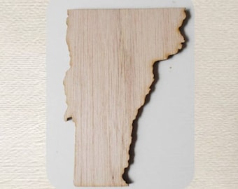 Vermont State (Large) Wood Cut Out - Laser Cut