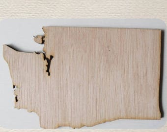 Washington State (Large) Wood Cut Out - Laser Cut