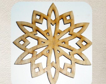 Sunburst Mandala Ornament - Laser Cut Wood