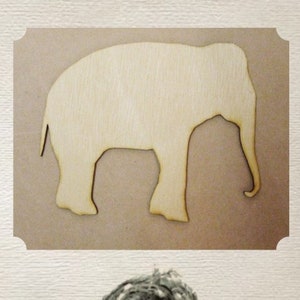 Elephant -  (Large ) Wood Cut Out -  Laser Cut