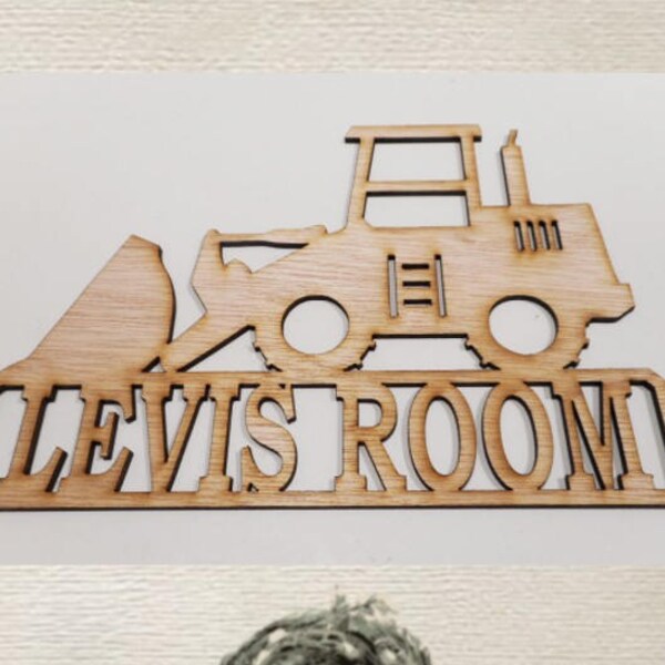 Machinery Sign For Personalization / Laser Cut Wood