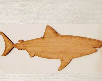 Shark/ Great White  (Small) Wood Cut Out -  Laser Cut