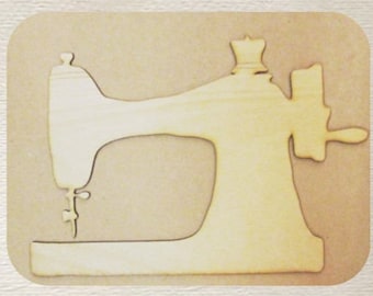 Sewing Machine Wood Cut Out - Laser Cut