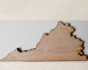 Virginia State (Large) Wood Cut Out - Laser Cut