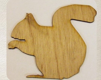 Squirrel (Medium) Wood Cut Out - Laser Cut Wood