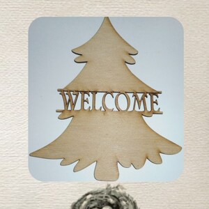Christmas Tree Welcome /  Laser Cut Wood