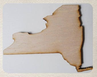 New York State ( Small) Wood Cut Out - Laser Cut