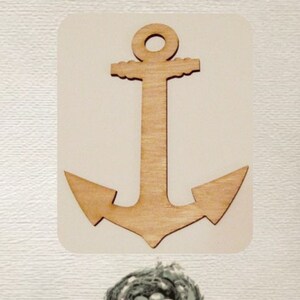 Anchor (Medium) Wood Cut Out - Laser Cut