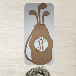 Golf Bag Monogram /  Laser Cut Wood