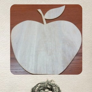 Apple -  (Large ) Wood Cut Out -  Laser Cut