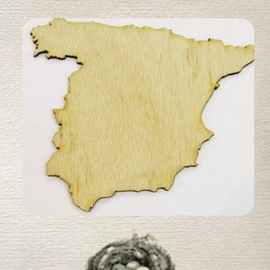 Spain (Medium) Wood Cut Out - Laser Cut