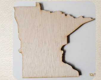 Minnesota State (Medium) Wood Cut Out - Laser Cut