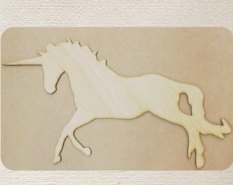 Unicorn - (Small) Wood Cut Out -  Laser Cut