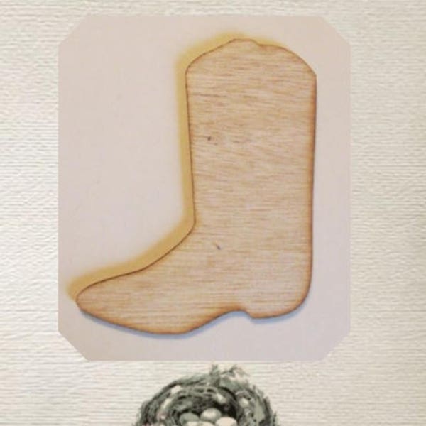 Cowboy Boot / Western Style /  Boot/ Wood Cut Out - Laser Cut