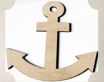 Anchor / Nautical  (Small) Wood Cut Out -  Laser Cut