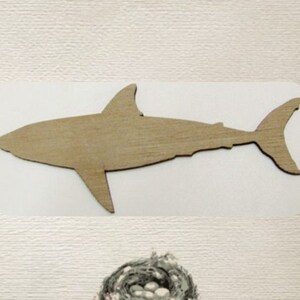 Shark  (Medium) Wood Cut Out - Laser Cut