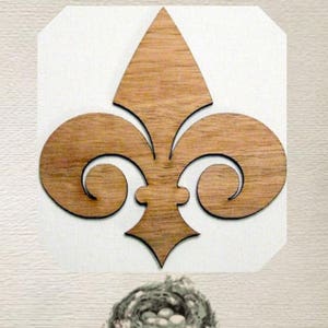 Fleur De Lis Wood Cut Out - Laser Cut