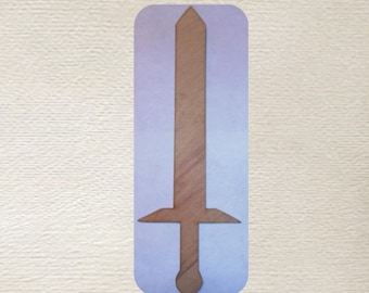 Sword (Medium) Wood Cut Out - Laser Cut