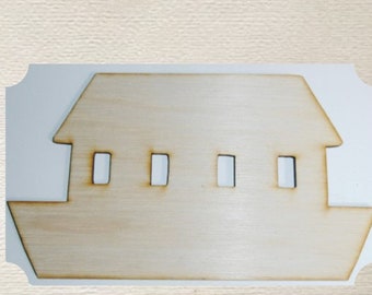 Noah's Ark / Ark / Boat ( Medium) Wood Cut Out - Laser Cut