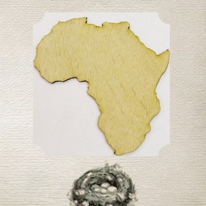 Africa (Large ) Wood Cut Out -  Laser Cut