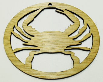 Crab - Laser Cut Wood Ornament