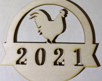 Personalized Rooster Ornament