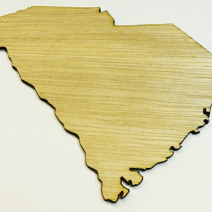 South Carolina State (Large) Wood Cut Out - Laser Cut