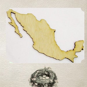 Mexico (Large ) Wood Cut Out -  Laser Cut